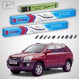 Cumpara ieftin Ștergătoare Kia Sportage II JE SUV 2004-2010 | Set Față și Spate Flat Premium &ndash; TeamCar&reg;