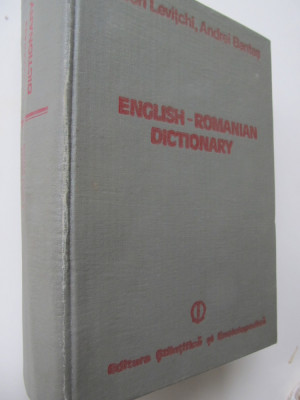 English Romanian Dictionary (Dictionar Englez Roman) -70000 cuv. - L. Levintchi. foto