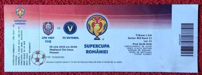 Bilet meci fotbal CFR CLUJ - VIITORUL CONSTANTA (Supercupa Romaniei 2019)
