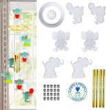 Set de matrite si accesorii pentru creare clopotei de vant Koonafy, silicon/metal, multicolor, 32 piese