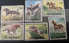PC437 - SAN MARINO 1966 CAI/ SPORT/ ECHITATIE, serie MNH, 6v