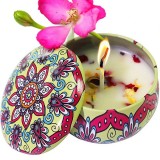 Lumanare parfumata naturala Citronella antiț&acirc;nțari, cutie metal refolosibilă 80g