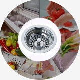Dop de sita pentru chiuveta de bucatarie, JENUOS&reg;, pentru Protectie Anti Infundare Scurgere Sifon Chiuveta, Cada, Pardoseala, Baie sau Bucatarie, inox