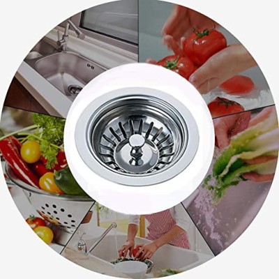 Dop de sita pentru chiuveta de bucatarie, JENUOS&amp;reg;, pentru Protectie Anti Infundare Scurgere Sifon Chiuveta, Cada, Pardoseala, Baie sau Bucatarie, inox foto