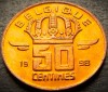Moneda 50 CENTIMES - BELGIA, anul 1998 * cod 3256, Europa