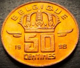 Moneda 50 CENTIMES - BELGIA, anul 1998 * cod 3256, Europa