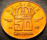 Cumpara ieftin Moneda 50 CENTIMES - BELGIA, anul 1998 * cod 3256, Europa