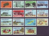 Anguilla 1969 - Motive locale, uzuale, fauna-flora, supratipar Independenta, serie neuzata