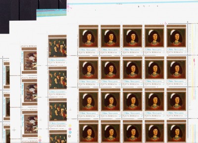 ✅RO 1983 LP 1085 &amp;quot;Reproduceri de arta - Corneliu Baba&amp;quot; , serie in coli complete de 25 ,MNH foto
