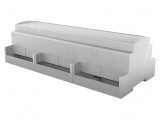 Carcasă gri pentru șină DIN 91x213x62mm 12 module