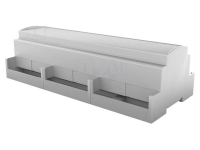 Carcasă gri pentru șină DIN 91x213x62mm 12 module foto