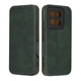 Husa tip carte pentru xiaomi 14, techsuit, inchidere magnetica, green