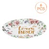 Set Farfurii Carton, Team Bride, Multicolor, 18 cm, 6 Bucăți, Oem