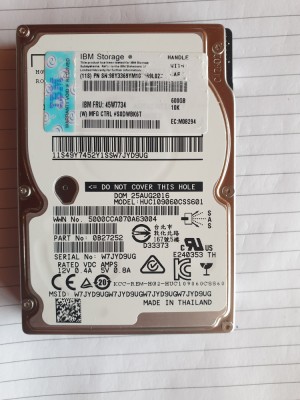 hard IBM pentru server - interfata SAS - de 600 gb - 10 k RPM foto