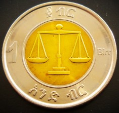Moneda exotica bimetal 1 BIRR - ETIOPIA, anul 2020 * cod 870 - mai rară
