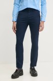 Tommy Jeans pantaloni bărbați, culoarea bleumarin, mulată, DM0DM20282