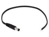 Cablu DC 5,5/2,1 mm Negru 0,2m, Bq Cable