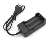 Incarcator acumulatori 18650, 3.7v, Li-ion, 2 sloturi, maxim 4.2v, negru