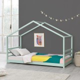 Pat copii Tina 200 x 90 cm lemn de brad verde [en.casa] HausGarden Leisure