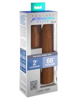 Dildo 8&amp;quot; Sleeve with 2&amp;quot; Plug Tan foto