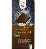 Ciocolata bio neagra Fleur de Sel Noir, 100g Gepa