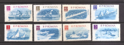 Ro 1961, LP 538 - SPORTURI NAUTICE, DANTELATE, MNH foto