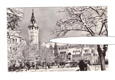 CP Targu Mures - Vedere iarna, RSR, animata, circulata, stare excelenta