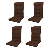 Set Perne pentru scaun de casa si gradina cu spatar, 48x48x75cm, culoare maro, 4 buc/set, Palmonix