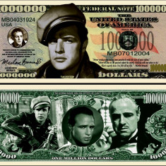 !!! SUA = FANTASY NOTE (TJ6) = MARLON BRANDO - 2012 - UNC / SERIA LEGENDE