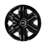 Set 4 capace roti Hubcaps fast black R16 Compatibil Cu Jeep, Autohelix MSA