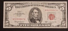 America 5 Dolari 1963 VF seria A51559947 A