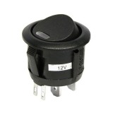 Intrerupator auto Carpoint 12V 20A rotund diametru 20mm , On/Off cu led AutoDrive ProParts