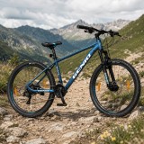 Cumpara ieftin Bicicleta Mountain Bike aluminiu, 27.5 inch, schimbator 27 viteze, frane hidraulice, Genio