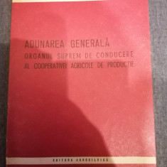 Adunarea generala organul suprem de conducere al C.A.P. 1969