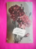 HOPCT 12286 ANUL 1911-GAROAFE -FLORI-FRANTA -FELICITARE VECHE ---EUROPA - -ROMANTICA- -CIRCULATA