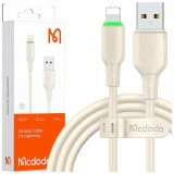 Mcdodo &Icirc;ncărcător Usb Fulger Cablu De &Icirc;ncărcare Rapidă Pentru Iphone 1M Led Bej