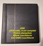 DDR Germania 1974-1981, KABE, ani compleți, timbre ștampilate, 81 de pagini.
