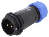 Conector circular tată 2 pini IP68, 30A, 500V - WEIPU SP21