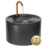 Fantana ceramica pisici MISFANS, 2.1L, dublu filtru, teava cupru, silentioasa, neagra