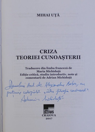 Criza teoriei cunoasterii - Mihai Uta