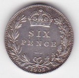 Monedă Marea Britanie Six Pence 1903 Edward VII