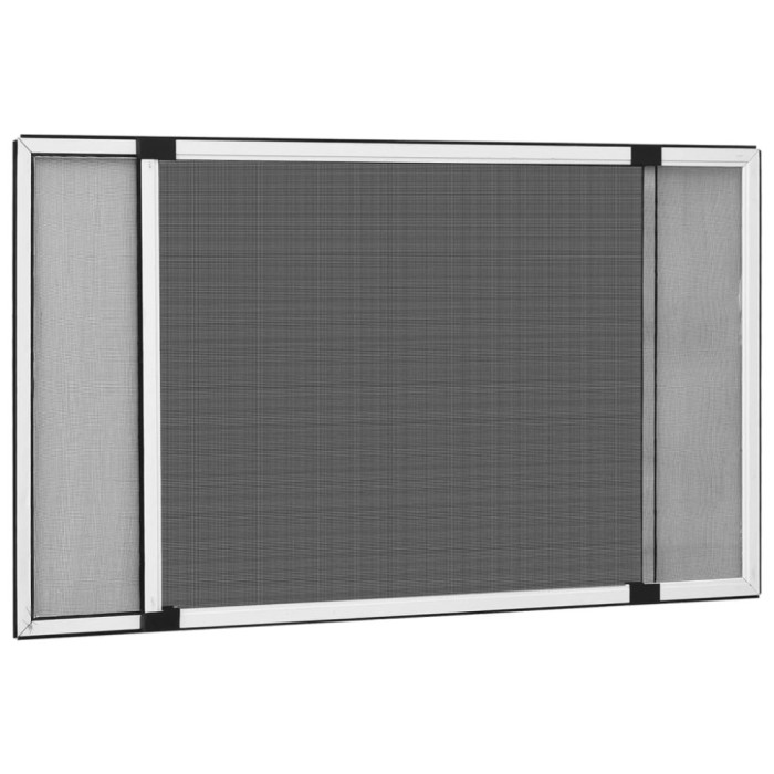 vidaXL Plasă insecte extensibilă pentru ferestre, alb, (75-143)x50 cm