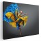 Tablou balerina dansand gratios, galben, albastru 1618 Tablou canvas pe panza CU RAMA 80x120 cm