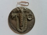 VIRGO LAVRETANA -FECIOARA MARIA ,placa metal argintat, diametru 10 cm