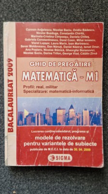 GHID DE PREGATIRE BACALAUREAT MATEMATICA M1 2009 - Angelescu foto