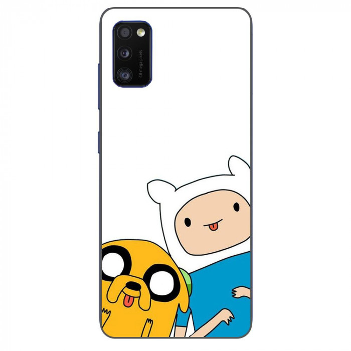 Husa compatibila cu Samsung Galaxy A41 Silicon Gel Tpu Model Finn and Jake Tongues