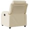 Fotoliu rabatabil electric, crem, material textil - 5