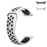 Curea silicon compatibila Samsung Galaxy Watch Ultra2, telescoape Quick Release, 22mm, Alb/Negru