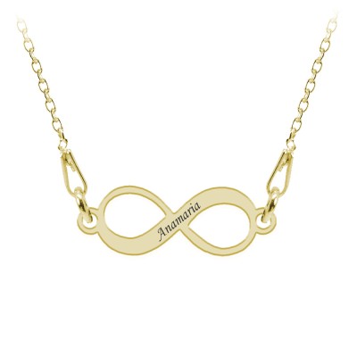 Saray - Colier din argint 925 placat cu aur galben 24K personalizat cu nume - Infinit foto