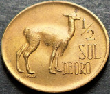 Cumpara ieftin Moneda exotica 1/2 SOL DE ORO - PERU, anul 1974 *cod 4773 A = UNC, America Centrala si de Sud